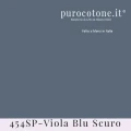 Outlet - Lenzuola Sopra Singole - Percalle TC200 di Puro Cotone -  454Sp Viola Blu Scuro - 160x290  